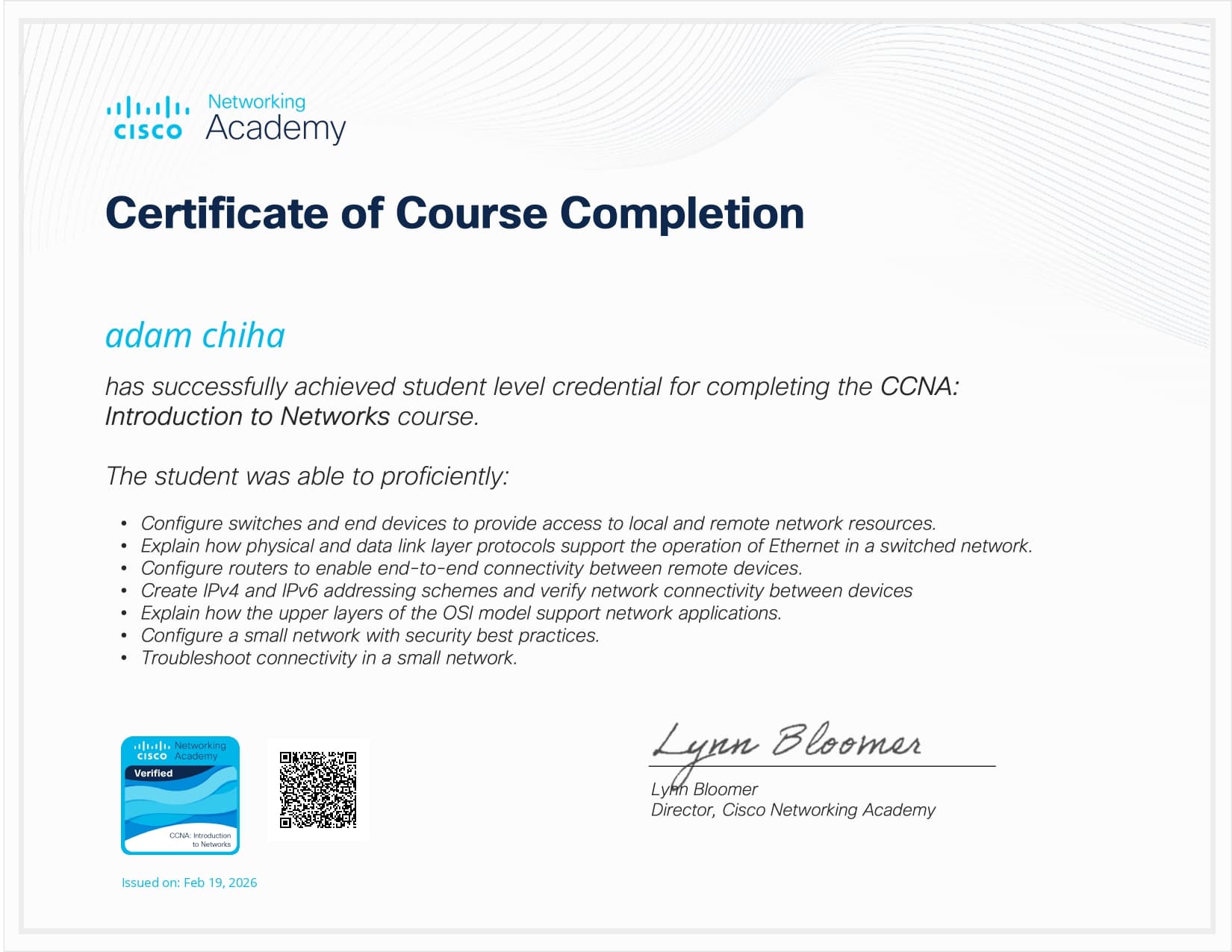 CCNA (introduction to networks)