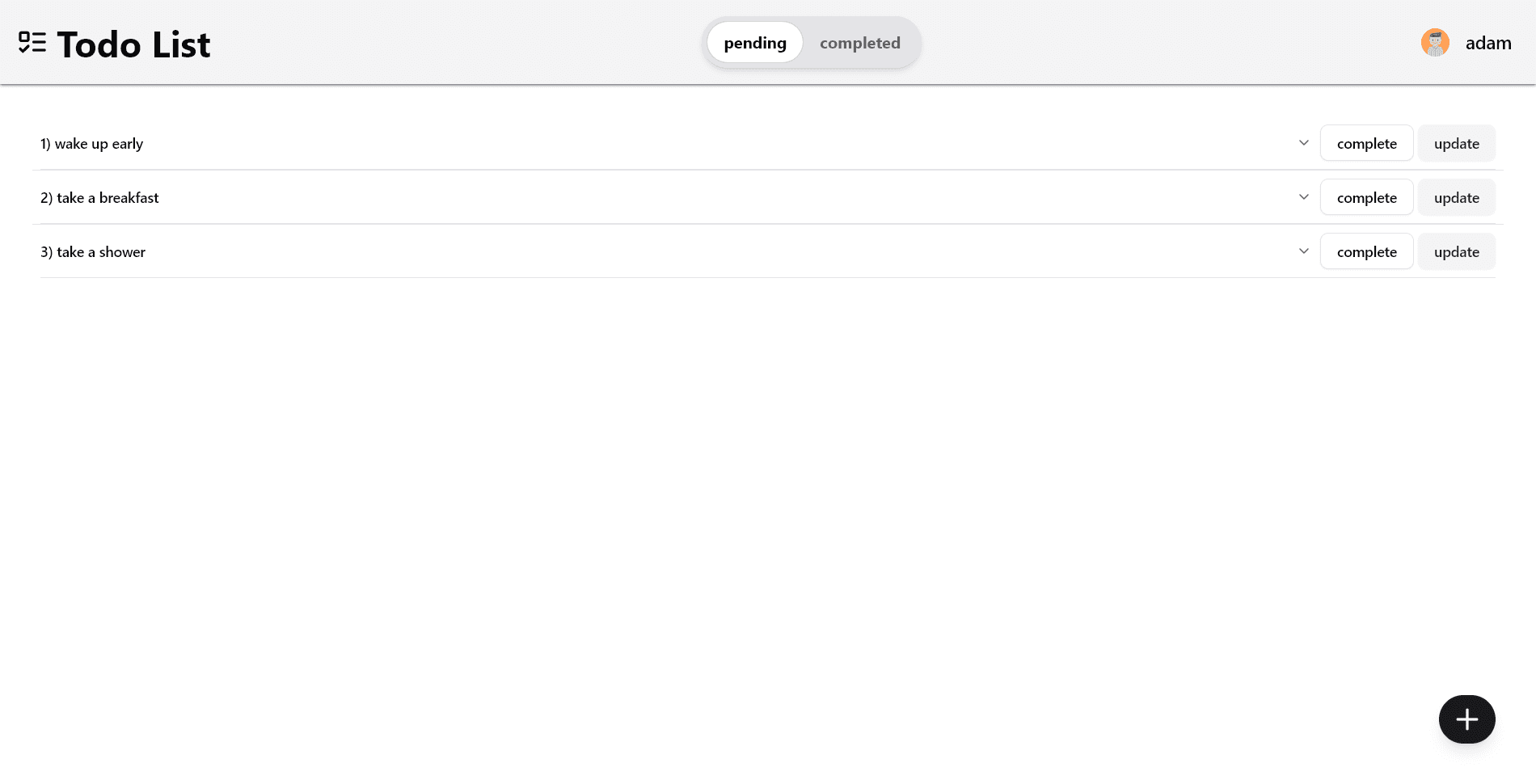 fullstack todo app